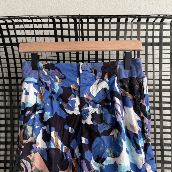 Free People Memorize Me Multicolor Print Track Cargo Pant Festival Pockets - Picture 5 of 11